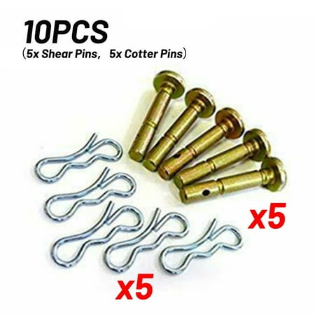 

Leke 10Pcs/Set Shear Pins & Cotters Pins for MTD Craftsman SnowBlowers 738-04124A 714-04040