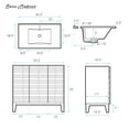 thumbnail image 2 of Cascade 36" Freestanding Bathroom Vanity in Green Oak with Black Sink Top, 2 of 7