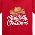 thumbnail image 4 of Inktastic Holly Dolly Christmas Cowboy Hat Festive Youth T-Shirt, 4 of 5