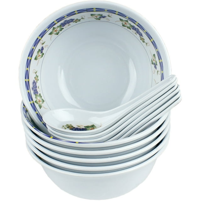 Asian Soup Spoons Bowls Melamine White Chinese Spoon Pho Rice Miso