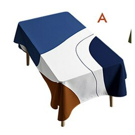 

UMMH ground color abstract tablecloth cover rectangular thickened anti-scald thermal insulation waterproof tablecloth