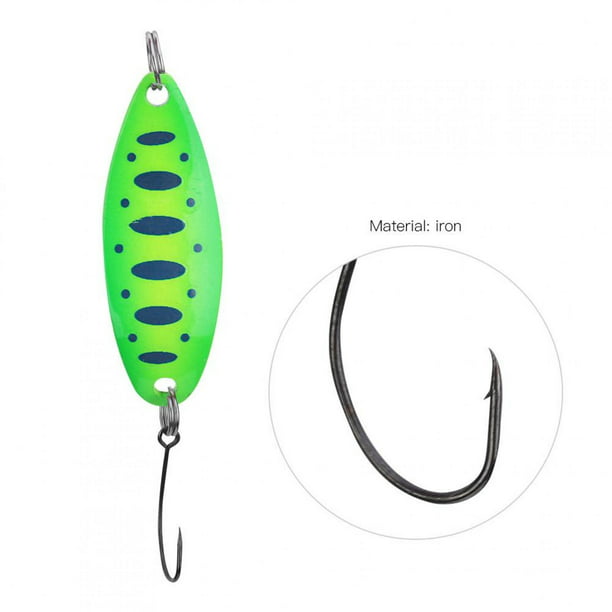 Oubit ??Trout Lures Trout Blinkers for Fishing Trout Lures for  Trout3.5g/3.4cm(Yellow Green Blue Dot) 