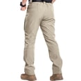 thumbnail image 5 of GrmtClth Cargo Pants for Men Ripstop Water Resistant Work Hiking Pants Lightweight Fabric Durable Travel Pants Camping Pants with Multiple Pockets(No Belt) Khaki S, 5 of 9