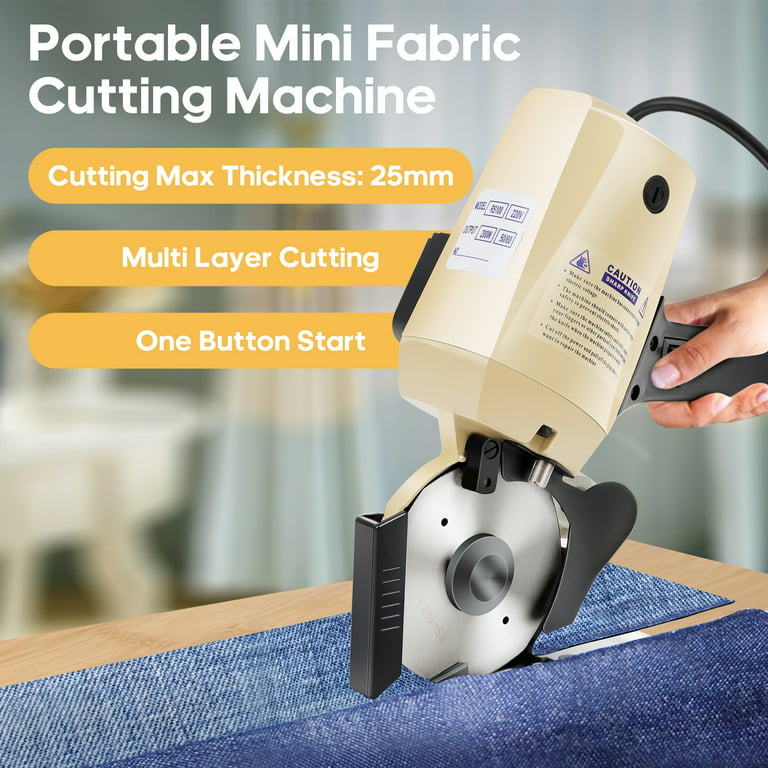 VEVOR Fabric Cutter, 170W Electric Rotary Fabric Cutting Machine, 1 Cutting Thickness, Octagonal Knife, with Replacement Blade and Sharpening