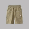 thumbnail image 3 of LIBRCLO Jean Shorts for Boys Size 3 Years with Pockets Fashion Casual Stretch Cargo Denim Shorts Khaki, 3 of 7