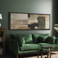 thumbnail image 2 of Large Framed Canvas Wall Art Print Neutral Abstract Landscape with Green and Black Accents for Living Room Decoration - 60"x20" Black Frame, 2 of 8