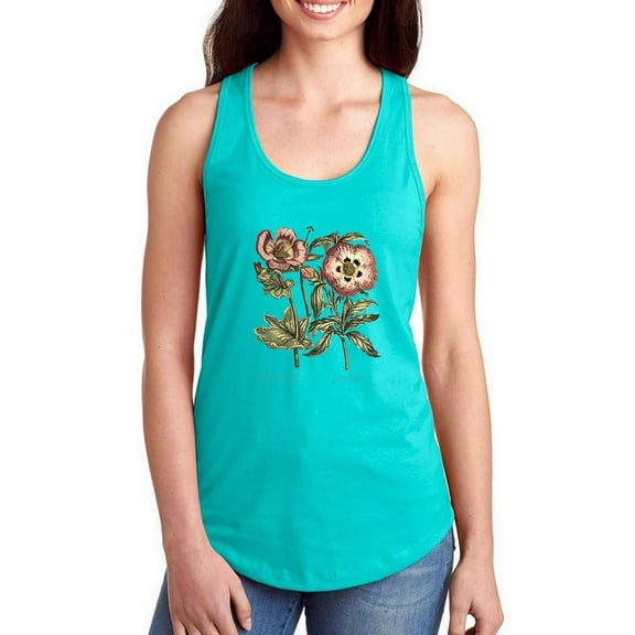 Framboise Floral Iv Racerback Tank Women -Sydenham Edwards Designs, Female XX-Large