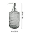 thumbnail image 4 of Dispensador de jabón de líneas de sarga de 1 pieza para baño de Unique Bargains 450ml Gris, 4 of 6