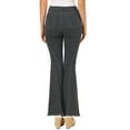 thumbnail image 3 of MODA NOVA Juniors Vintage Long Pants Classic High Waist Denim Bell Bottoms Jeans, 3 of 6