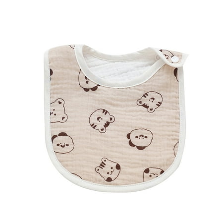 

Floral Burp Cloth Feeding Bib Baby Boys Girls Unisex Bib with Adjustable Button