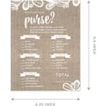 thumbnail image 5 of Koyal Wholesale Burlap Lace Wedding Bridal Shower Game Cards, What's in Your Purse, 20-Pack, 5 of 5