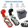 thumbnail image 4 of 2Pcs Car Battery Cable Terminal Clamps Negative and Positive Battery Cable Terminals Top Galvanized Iron Battery Terminal Connector with Plastic Cover for Car Boat Truck, 4 of 8
