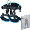 thumbnail image 6 of Safety Harness, Climbing Equipment Drop Protection Half Body Working at Heights Belt, Black, 6 of 6