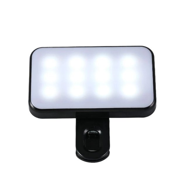 De Xiao Bei selection Lumière de Remplissage Selfie Portable Mini Clip Rechargeable 3 Modes de Luminosité Réglable pour Téléphone Ordinateur Portable Tablette Réunion Maquillage
