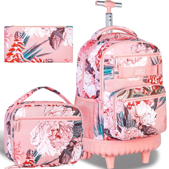 Mochila enrollable FTJCF, 3 unidades, para niñas y mujeres, con lonchera
