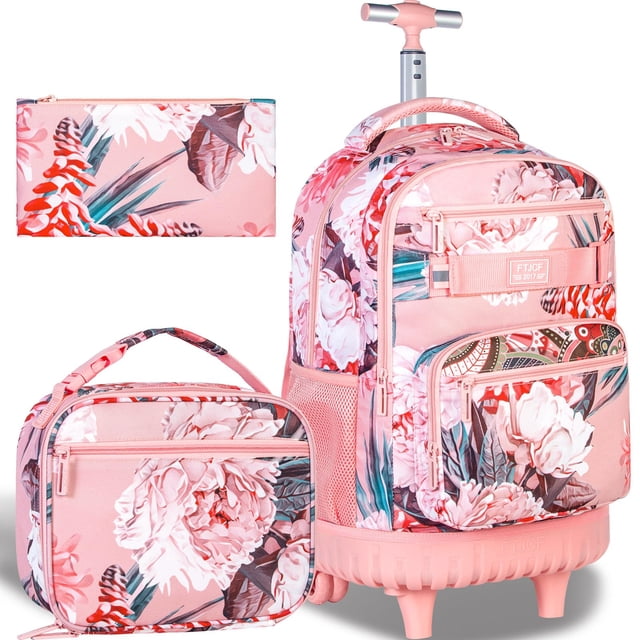 Mochila enrollable FTJCF, 3 unidades, para niñas y mujeres, con lonchera