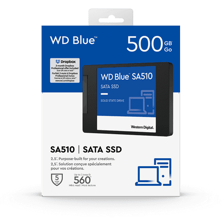 WD Blue 500GB SA510 SATA Internal Solid State Drive SSD - WDBB8H5000ANC-WRWN