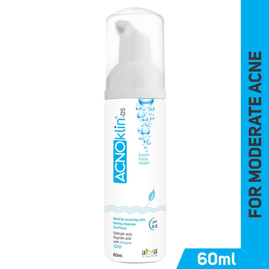 Vegetal AcnoKlin Foam Face Wash, 60ml Without SLS, SLES and Paraben