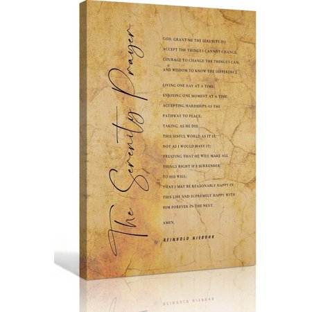 The Serenity Prayer Wall Decor Vintage Bible Verse Wall Art Scripture Poster Printing Printed Canvas Decoration for Bedroom Living Room