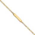 thumbnail image 1 of 14k Yellow Gold Baby Figaro Name Bar Identification Id Bracelet, 1 of 6