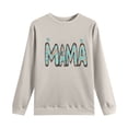 thumbnail image 4 of Xuyuer Women Long Sleeve Mama Sweatshirts Oversized Crewneck Pullover Hoodless Casual Knit Graphic Mom Tops, 4 of 5