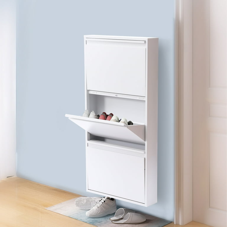 Mabel Home Modern 3 & 4 Drawer Shoe Cabinet, 3-4Tier Shoe Rack Storage  Organizer, (White) (3 & 4Tier) (3 Tier)