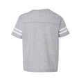 thumbnail image 3 of Rabbit Skins Toddler Fine Jersey Short Sleeve Football Tee, Vintage Heather/Blended White, 5/6, 3 of 5