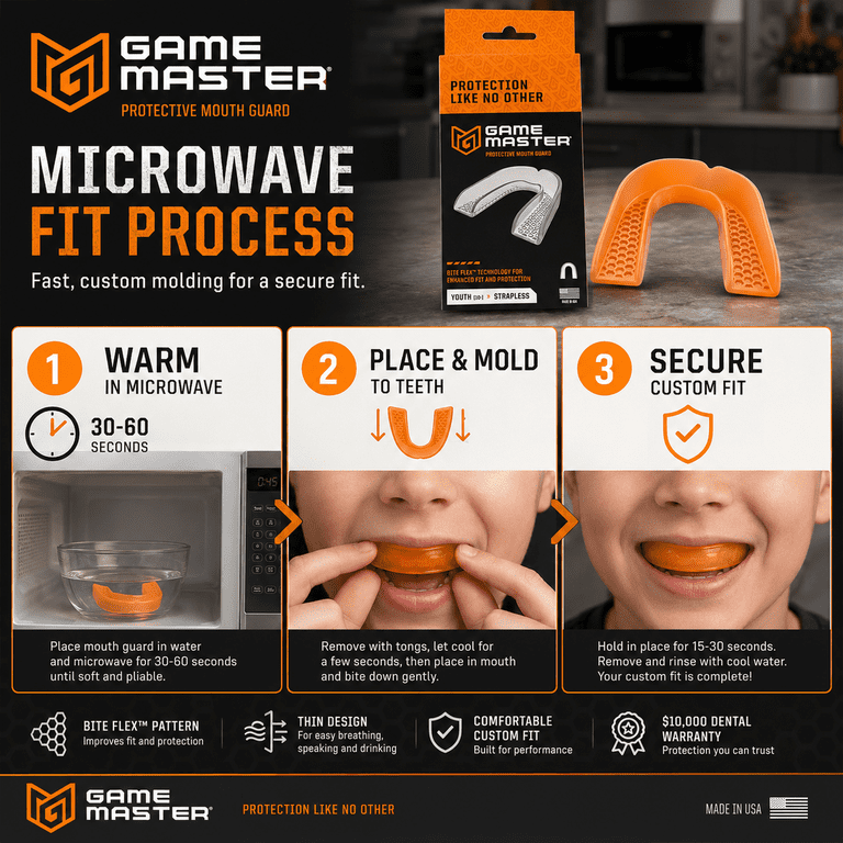 Youth Boil-and-Bite Mouth Guard, Strapless Design photo 8