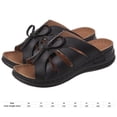 thumbnail image 2 of Sandalias informales sin cordones para mujer sandalias con plataforma de cuña antideslizantes para viajes al aire libre, 2 of 9