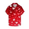 thumbnail image 4 of hotojiny Summer Men's Shirts Casual Button Down Short Sleeve T-Shirts Valentine's Day Outfit Fashion Printed Boho Beach Top M-4XL, 4 of 5