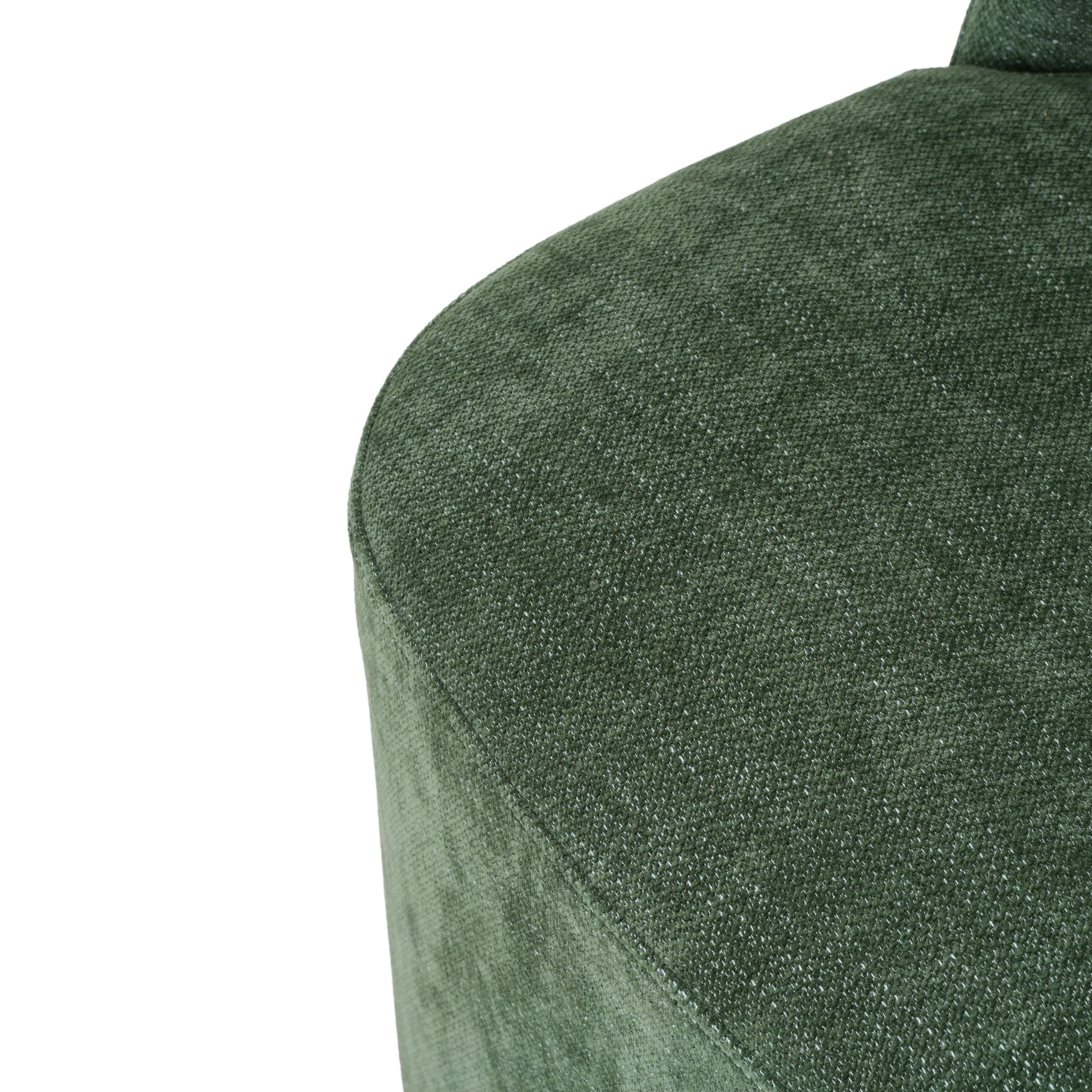 Christopher Knight Home Modern Armless Dining Chairs Set of 2, Upholstered Fabric, Wood Frame, Green