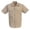 Khaki, variant on Gioberti Mens Casual Western Solid Short Sleeve Shirt with Pearl Snaps