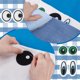 thumbnail image 4 of 12 pares de parches termoadhesivos con forma de ojos de dibujos animados para coser o planchar, parches bordados para manualidades, bonitos apliques bordados, parches decorativos., 4 of 5