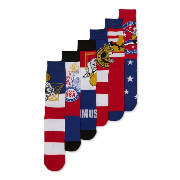 Looney Tunes and Olympics Socks, 6-Pack