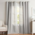 thumbnail image 2 of Exclusive Home Loha Linen Grommet Top Curtain Panel Pair, 54"x96", Silver, 2 of 8