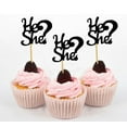 thumbnail image 1 of Darling Souvenir He She? Décorations de Dessert pour Révélation de Genre de Baby Shower - Lot de 40, 1 of 3