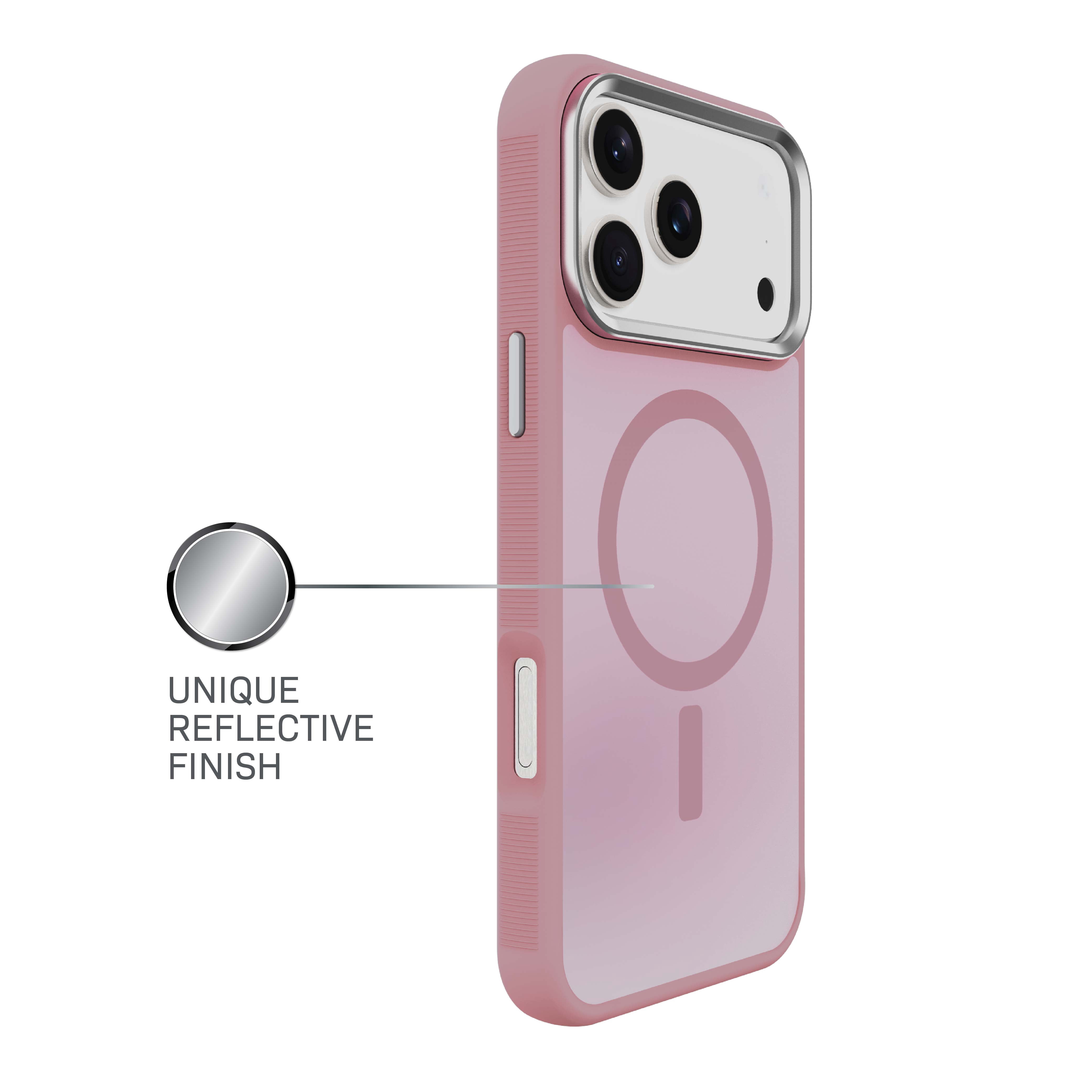 Body Glove Reflector Phone Case for iPhone 18 Pro Max / 17 Pro Max, MagSafe Compatible - Metallic Rose Gold