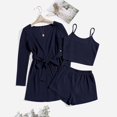 thumbnail image 2 of SURJDE Womens Home Clothes Short Sleeved Silk Like Pajamas Womens Summer Multicolor Suit, 2 of 5