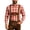 Red, variant on Oktoberfest Lapel Shirt for Men, Casual Long-Sleeve Plaid T-Shirt for Men, Classical Checkered Button Down Shirts Festival Shirt(Red/S)