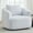 White, variant on Resenkos 360 Swivel Accent Chair, Plush Teddy Fleece Upholstery with Included Pillow - No Assembly Required, White