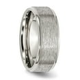 thumbnail image 3 of Auriga Fine Jewelry Stainless Steel Polished with Grain Finish Center 8 mm Ridged Edge Band for Women Size 11.5, 3 of 7