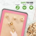 thumbnail image 3 of Nutrichef Silicone Baking Mats - 2 Non-stick Food-Grade Silicone Mats - Perfect for Full Baking Pans 24.4 x 16.5 IN - Oven-safe Up to 480 Degrees F - Suitable for Ovens, Freezers, & Dishwashers -Pink, 3 of 4