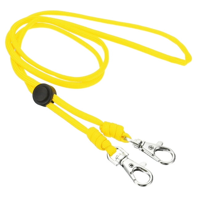 Unique Bargains Lanière de Cou avec 2 Crochets Pivotants Badge Lanières Sangle Réglable Porte-Clés Jaune