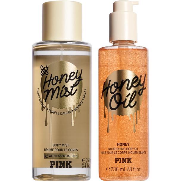 gevechten precedent Vies Victoria's Secret PINK Honey Body Mist and Oil Set of 2 - Walmart.com