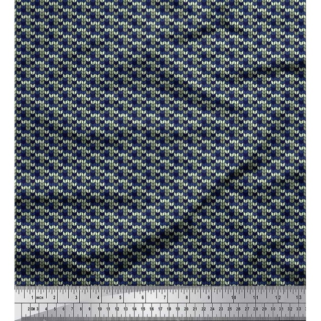 Soimoi Modal Satin Tissu Chevrons Tissu Imprimé 1 Yard 42 Inch Wide