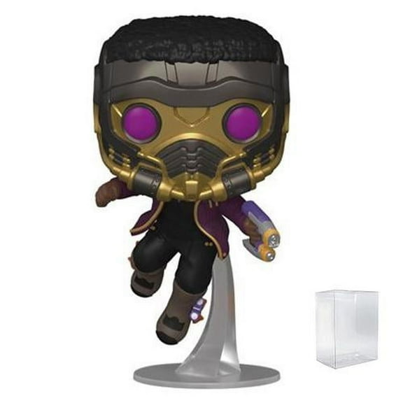 Funko Pop! What if..?: T'Challa Star-Lord Vinyl Figure #871 (Bundled with Pop Protector to Protect Display Box)