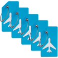 thumbnail image 1 of 5 Pack Silicone Luggage Tag Baggage Handbag School Bag Suitcase Instrument Tag Label by FFIY （Orange）, 1 of 7
