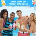 thumbnail image 4 of ACDANC 2026 New 100Pcs Jumbo Smoothie Boba Straws,Colorful Disposable Plastic Straws,Wide-Mouthed Milkshake Straw,Individually Wrapped Straw for Bubble Tea&Thick Beverages,Parties(0.43"Wx8.5"L), 4 of 6
