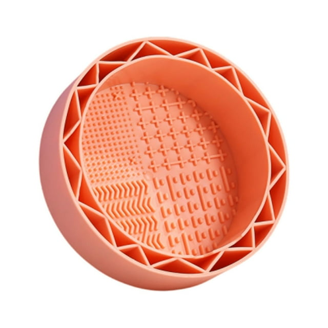 Hearth & Gear Makeup Brush Cleaner Silicone Makeup Brush Cleaner Mat Makeup Brushing Cleaning Bowl Makeup Brush Cleaner Scrubber Cosmetic Facial Washing Tool Easy To Use And Dry Oil Control Shower