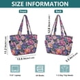 thumbnail image 4 of FORMRS Tote Bag for Women Quilted Large Capacity Travel Work Carry On Shoulder Handbag, Soft Pinks Flowers, 4 of 7